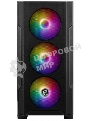 Компьютерный корпус MSI MAG FORGE M100R, Global, 1xUSB 3.0, 2xUSB 2.0, 4x120мм ARGb Fan, ESD ARGbControl Board, Tempered Gl