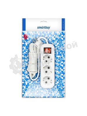 Удлинитель Smartbuy (SBE-16-3-10-ZS) 3 гнз х 10 м (16А/3.5кВт, ПВС 3х1.0)