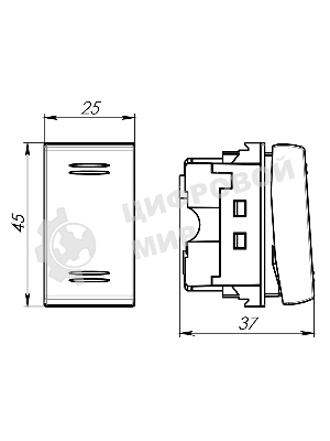 Выключатель однополюсный DKC 