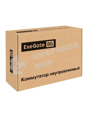 Коммутатор неуправляемый ExeGate EDGS-1082D.8PoE-120W (10-портовый: 8 портов UTP 10/100 Base-Tx с поддержкой IEEE 802.3af (PoE), мощность PoE: 15,4W, суммарно 120W, 2 порта RJ45 10/100/1000 Мбит/с (uplink), настенный/настольный, металлический корпус)