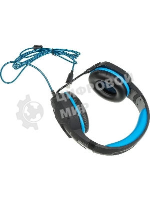 Гарнитура проводная SVEN AP-U980MV, черный-синий (USB, LED, 7.1, 2.2m)