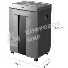 Шредер Deli ET096 серебристый (секр.P-5) фрагменты 16лист. 30лтр. CD