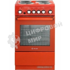 Плита электрическая De Luxe 5004.16э-017 терракотовый, конфорок 4 шт, духовка 46 л, гриль, 50 см x 85 см x 50 см