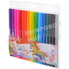 Фломастеры Deli EC10013 ColoRun, вентилируемый колпачок, 18 цветов, пакет с европодвесом