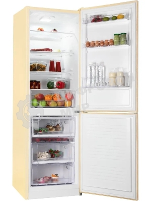 Холодильник Nordfrost NRB 152 ME бежевый мрамор двухкамерный 205/115 л морозилка снизу, капельная система