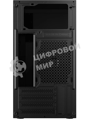 Компьютерный корпус CBR mATX Minitower V863, без БП, 1хUSB 3.0 Type C, 1хUSB 3.0, 1хUSB 2.0, HD Audio+Mic, черный PCC-MATX-V863-WPSU