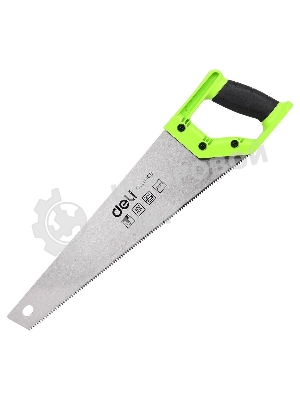 Ножовка по дереву Deli DL6840B 400мм, сталь 65Mn, шлифовка зубцов с 3-х сторон, рукоять из двухкомпонентного противоударного пластика