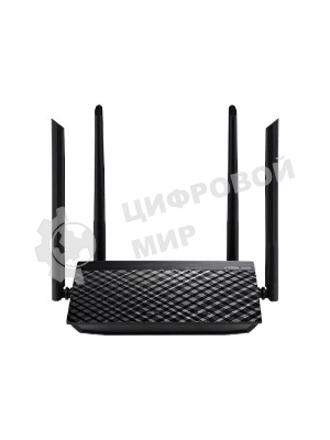 Маршрутизатор беспроводной Asus RT-AC1200 10/100BASE-TX черный (Dual Band)