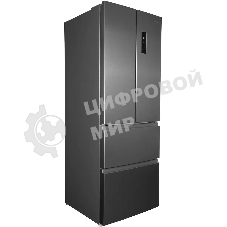 Холодильник Hyundai CM40043F нержавеющая сталь трехкамерный 224/113 л морозилка снизу, No Frost, Side by Side