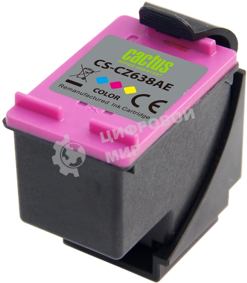 Картридж струйный Cactus CS-CZ638AE № 46 многоцветный (21 мл) для HP DJ IA 2020hc/2520hc Ultra 2029/2529/4729AIO