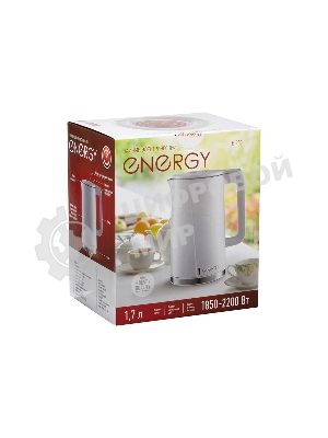 Чайник электрический Energy E-208 1.7 л белый, двойной корпус