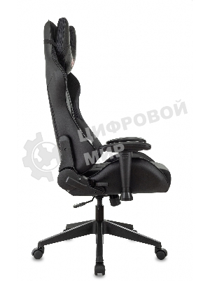 Кресло Бюрократ VIKING 4 AERO BLACK EDITION черный, экокожа, 120 кг, механизм качания