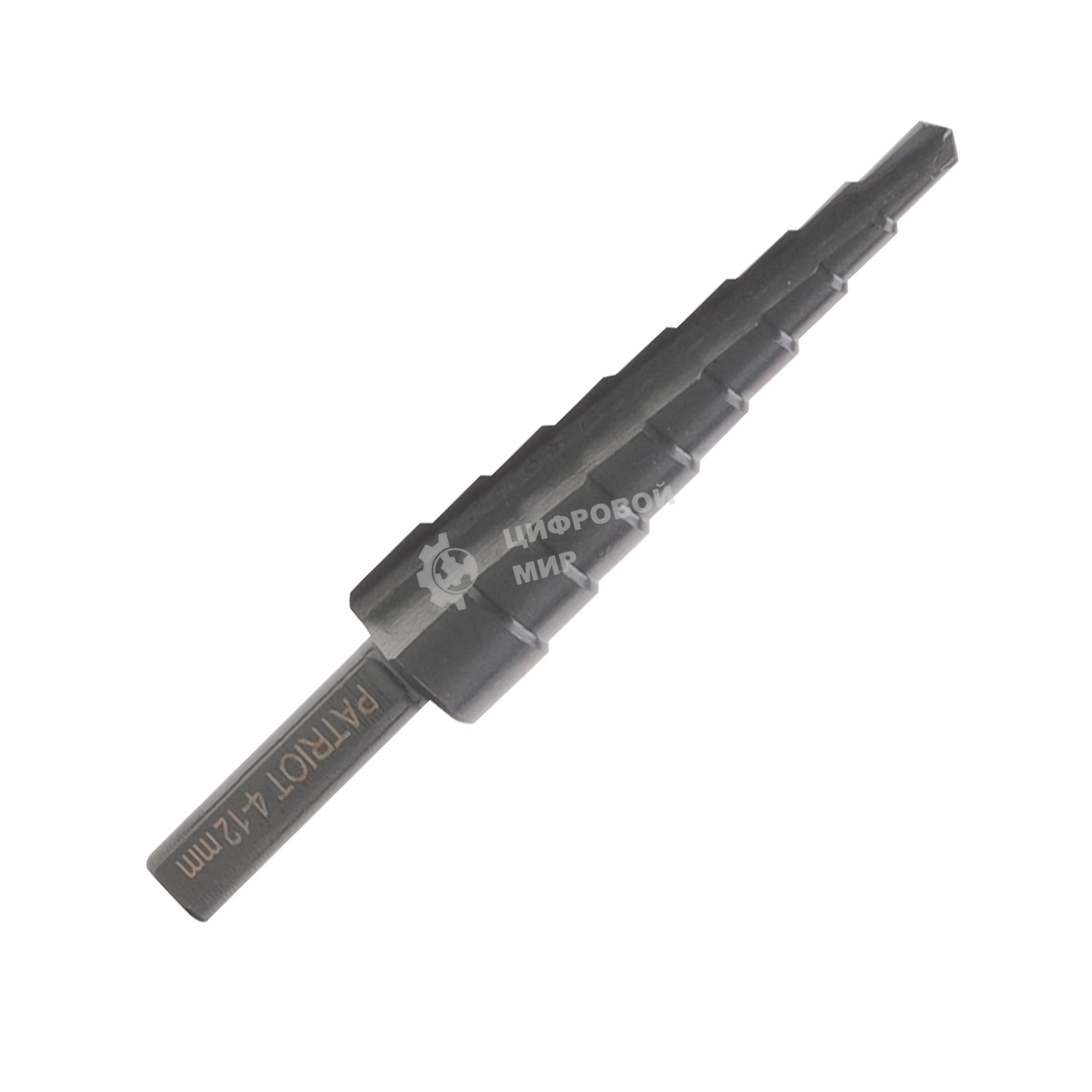 Сверло PATRIOT по металлу ступенчатое 4-12 мм, HSS, упаковка блистер