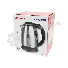 Чайник электрический Atlanta ATH-2431 1,8л, 1500Вт черный\серебристый