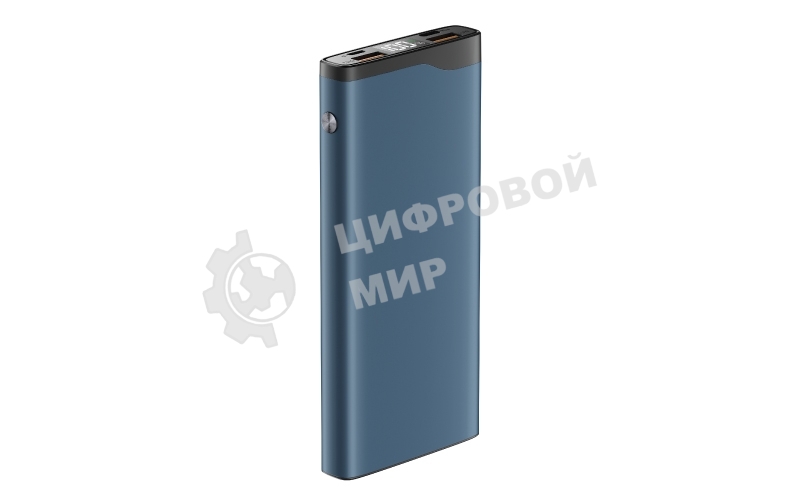 Портативный аккумулятор OLMIO QL-10, 10000mAh, 22.5W, QuickCharge3.0/PowerDelivery, LCD, голубой