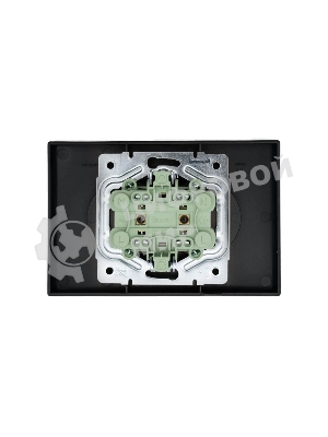 Розетка 2-м LEZARD СП OSEN без заземл. ПБТ, механизм, черный бархат 743-4200-128B