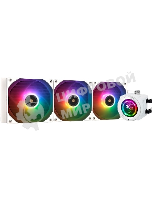 Система жидкостного охлаждения Thermalright Core Vision 360 (360mm, LED, White, ARGB/Fans: 3x120mm, 72.37CFM, 27.7dBA, 2000RPM/Pump height 66mm, Rad thickness 27mm/S: 1700, 1200, 1851, 115X, 2011, 2066, AM5, AM4)