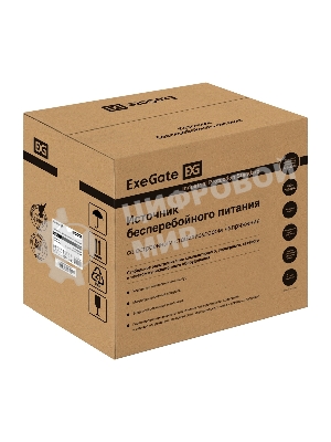 Комплект источника бесперебойного питания Exegate EX295990RUS + батарея 45Aч EX285666RUS 4шт (инвертор, синус, для котла) ExeGate SineTower SZ-3000.LCD.AVR.3SH.1C13.RJ.USB <3000VA/2400W, чистый синусоида, LCD дисплей, AVR, 3хSchuko+1хC13, RJ45/11, USB, линейно-интерактивный, черный> + батарея ExeGate HRL 12-45 (12В, 45Ач) 4шт