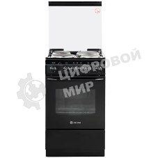 Плита электрическая De Luxe 5004.10э (кр)-001 черный, конфорок 4 шт, духовка 43 л, 50 см x 85 см x 50 см