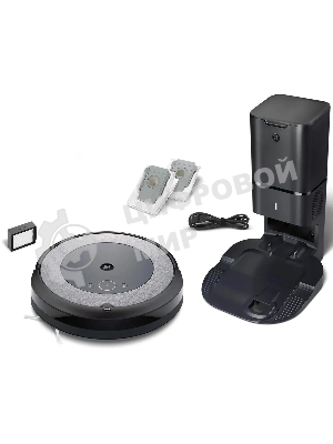 Робот-пылесос IROBOT Roomba i3+, серый/черный i355840plus_rnd