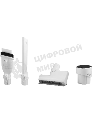 Пылесос вертикальный Polaris Fusion PVCS 4010 белый, питание от аккумулятора, 150 Вт, уборка сухая/влажная, пылесборник 0.45 л