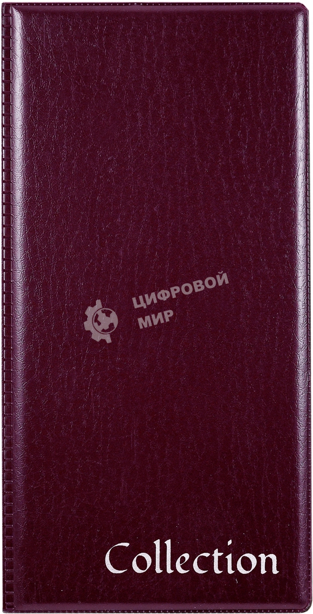 Папка с 20 прозрачными вкладками Silwerhof Кляссер ПВХ 0.25мм, бордовый