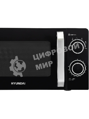 Микроволновая печь Hyundai HYM-M2052 черный, 20 л, 700 Вт, переключатели - поворотный механизм
