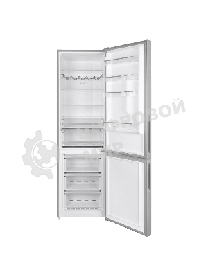 Холодильник Maunfeld MFF200NFS серый двухкамерный инвертор 240/100л морозилка снизу, No Frost