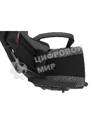 Кресло Zombie Carry черный/серый, экокожа, подголовник