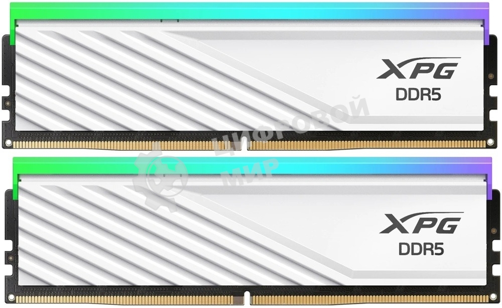Оперативная память XPG Lancer Blade RGB, DDR5, 32GB (2x16 GB), 6000 MHz, CL36, радиатор, RGB, белый