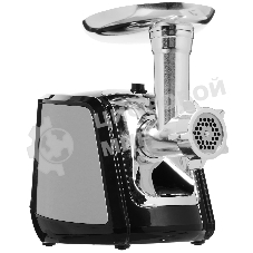 Мясорубка электрическая Sakura SA-6407 серый, 1800 Вт, 2.0 кг/мин, реверс, защита от перегрузки, металлический лоток, насадки - 5