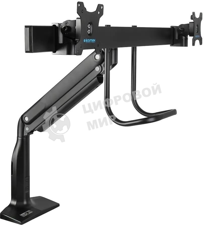 Кронштейн Kromax OFFICE-20 черный, 1 шт/уп. Кр. алюм. настол. для мон. 17
