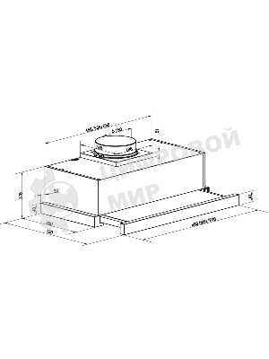Вытяжка встраиваемая Maunfeld VS Fast 60 черный, 60 см, 850 куб. м/ч, 47 дБ