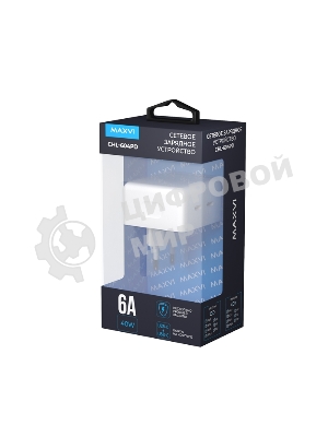 Сетевое зарядное устройство Maxvi CHL-604PD Type-C\Type-C 40W 6A (3A+3A) PD QC3.0, белый