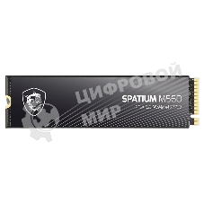 Накопитель SSD MSI M.2 2280 2Tb SPATIUM M560 Client SSD S78-440Q940-P83, PCIe Gen4x4 with NVMe, 3D TLC, R/W 4900/4400