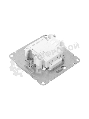 Механизм выключателя EKF UP1-SWA-14 одноклавишный, с подсветкой, алюминий Эпика