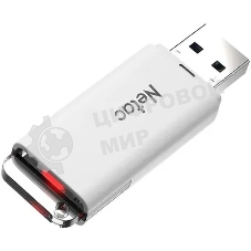 Флешка USB Netac U185 (NT03U185N-256G-32WH), 256Gb, USB 3.2 Gen1, R/W 100/25, белый/серый