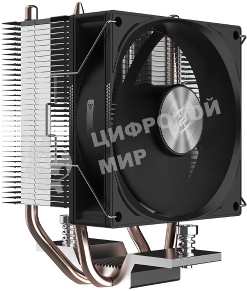 Кулер для процессора PCCooler R200 S115X/1200/1700/AM4/AM5 (TDP 110W, 90мм Non LED Fan, 2 тепловые трубки 6мм, 2200RPM, 28,3dBa)