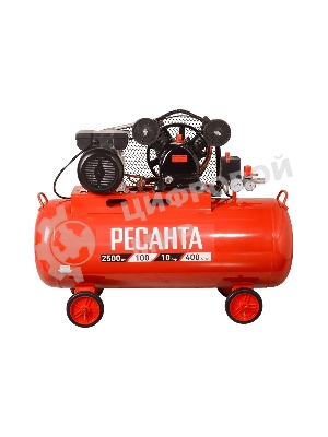 Компрессор поршневой Ресанта КП-100/400Р масляный 400л/мин 100л 2500Вт красный/черный