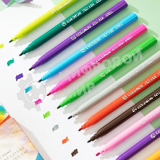 Фломастеры Deli EC10010 ColoRun, вентилируемый колпачок, 18 цветов, коробка с европодвесом