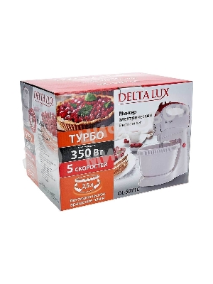 Миксер Delta LUX DL-5071C белый/розовым