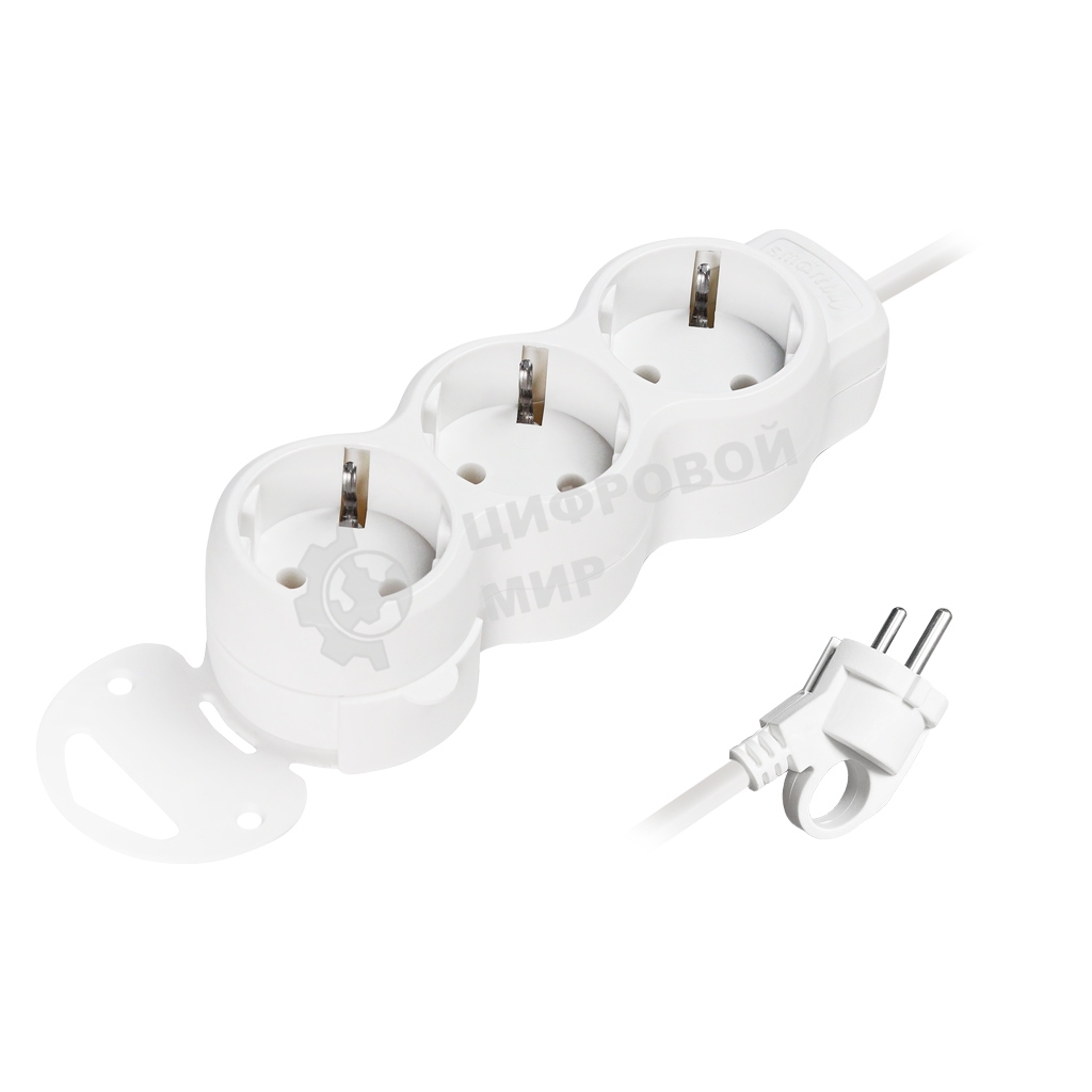 Удлинитель Smartbuy (SBE-16-3-10m-Z) 3 гн х 10,0 м белый