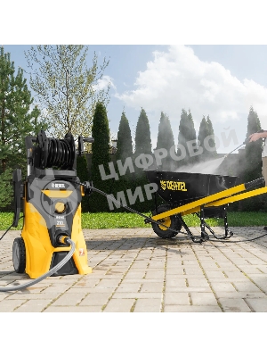 Моечная машина высокого давления Denzel R-210iD, 2600 Вт, 210 бар, 8,0 л/мин, асинх. двиг., бараб.