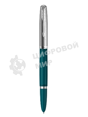 Ручка перьевая Parker 51 Core (CW2123506) Teal Blue CT, F, сталь нержавеющая, подарочная коробка