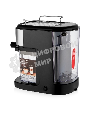 Кофеварка рожковая BRAYER BR1115 черный, исп. кофе - молотый, 1.5 л, 1300 Вт, 15 Бар.