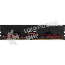 Оперативная память AMD Radeon R9, DDR4, 16GB (1x16GB), 3200MHz, CL16, DIMM, с радиатором, черный