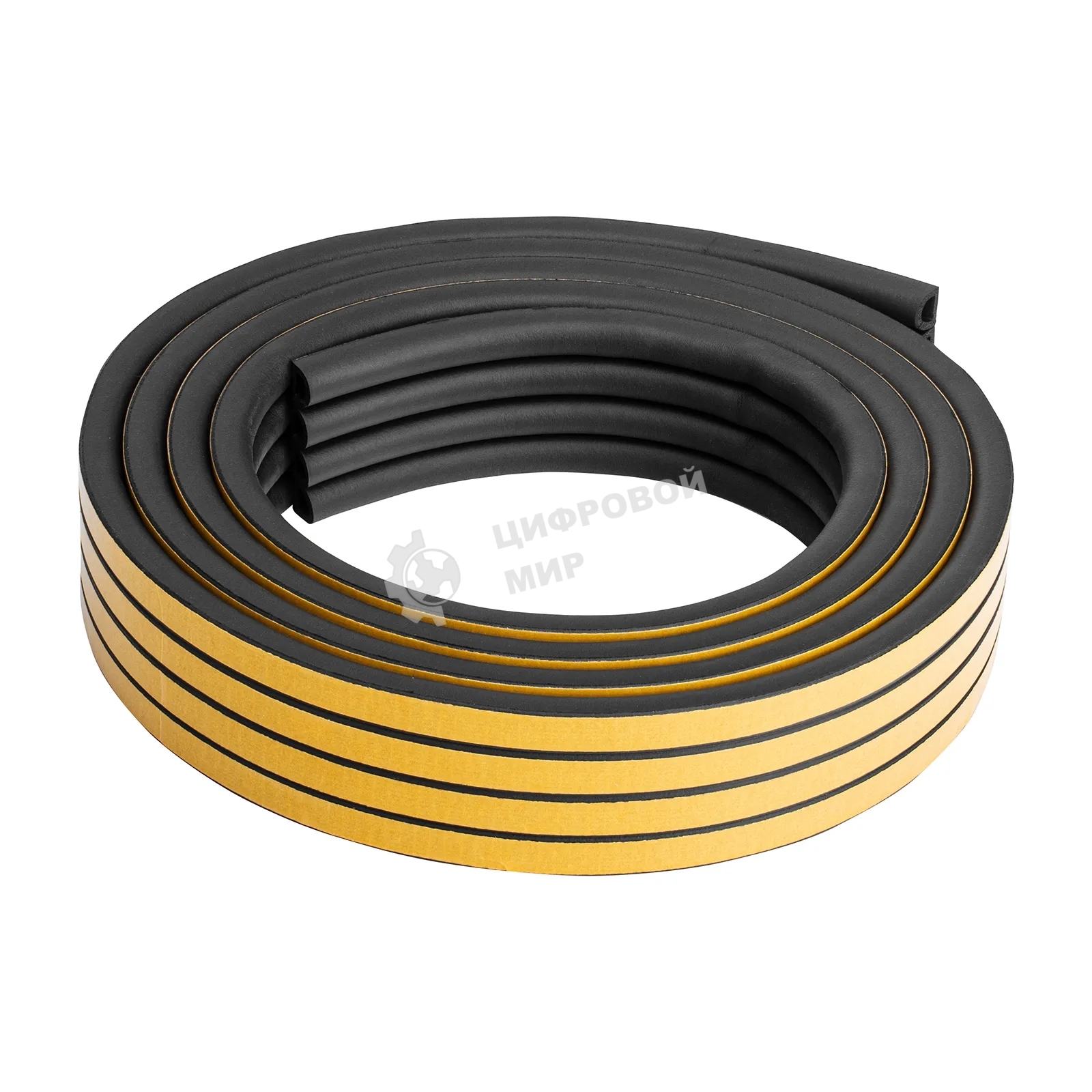 Уплотнитель резиновый Сибртех 14х12 мм для широких щелей, 12 м, профиль 