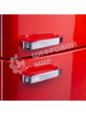 Холодильник Maunfeld MFF186NFRR красный двухкамерный 181/71л морозилка снизу, No Frost