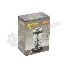 Френч-пресс MALLONY MOMENTO 350 мл из боросиликатного стекла с надписью на корпусе (007530)