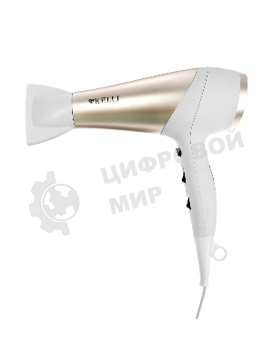 Фен Kelli KL-1125 белый/золотистый, 2400 Вт